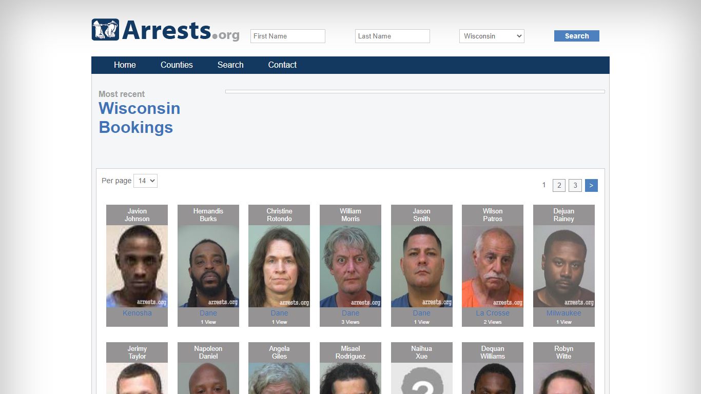 Wisconsin Arrests and Inmate Search